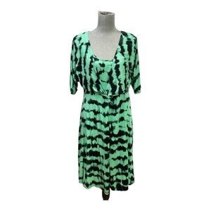 Belle Gray dress by Lisa Rinna, Green and Black tie dye design size M
